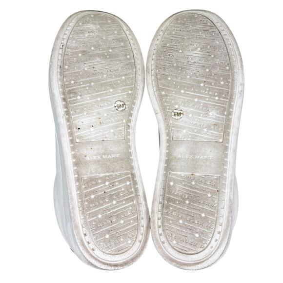 Alex Marie Wrenna Pearl Stud Embellished Leather Platform Sneakers 9M - Picture 8 of 10